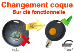 Changement de coque clé 1t Smart