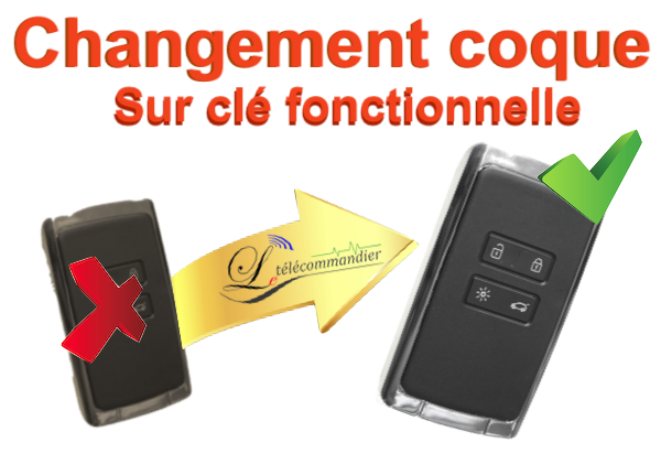 Changement de coque carte 4 touches Megane 4