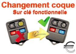 Changement Boîtier bip Ford 4 boutons-Connect, C-MAX, Explorer, Fiesta, Focus, Fusion, Galaxy, KA, Kuga, Mondeo, S-MAX, Transit