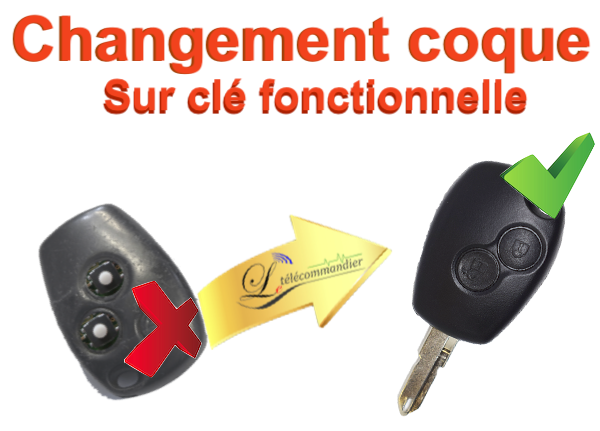 Changement Coque / Clé Clio3, Master, Modus, Kangoo, Trafic, Laguna 