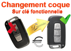 Changement Boîtier cle 3 boutons -santa fe-veloster-azera-aquus-genesis-sonata-accent-elantra-i10-i20-ix20-i30-ix35-i40