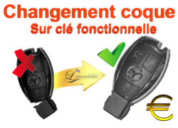 Changement Coque / Clé  FBS3  Mercedes à bord métal