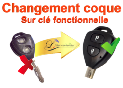 Changement Boîtier Clé 2 boutons Toyota modele 2