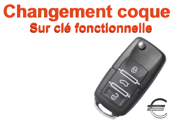 Changement de coque clé pliante Volkswagen 3 touches 