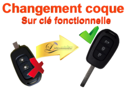 Changement Boîtier clé  3 boutons-Duster-Logan-Sandero-Dokker-Lodgy